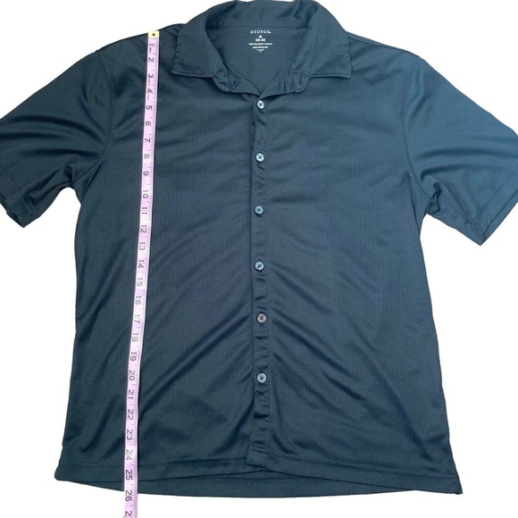 George Short-Sleeve Button Up Black Men’s Medium - Picture 4 of 5